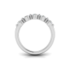 Five Stone Round Moissanite Shared Prong Half Eternity Wedding Band