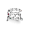 Birthstone Triple Script Name Ring