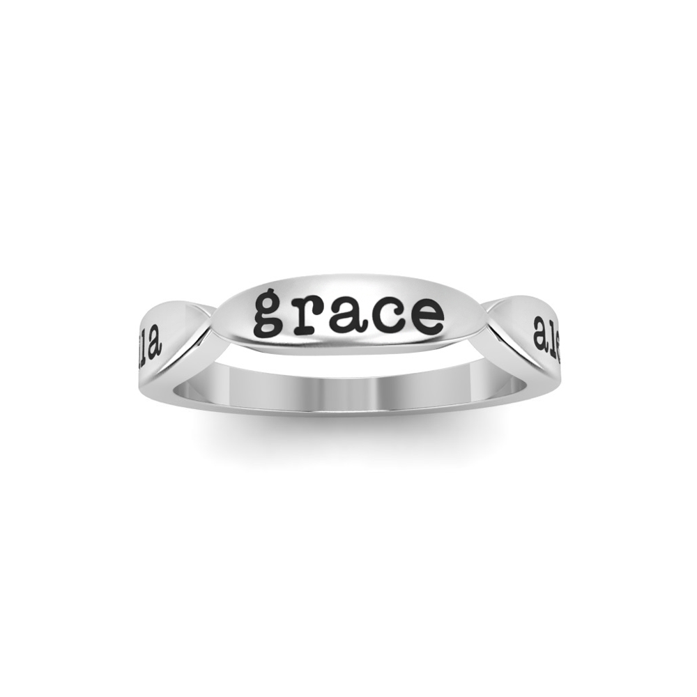 Triple deals name ring