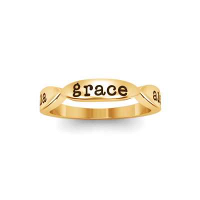 Triple Name Ring