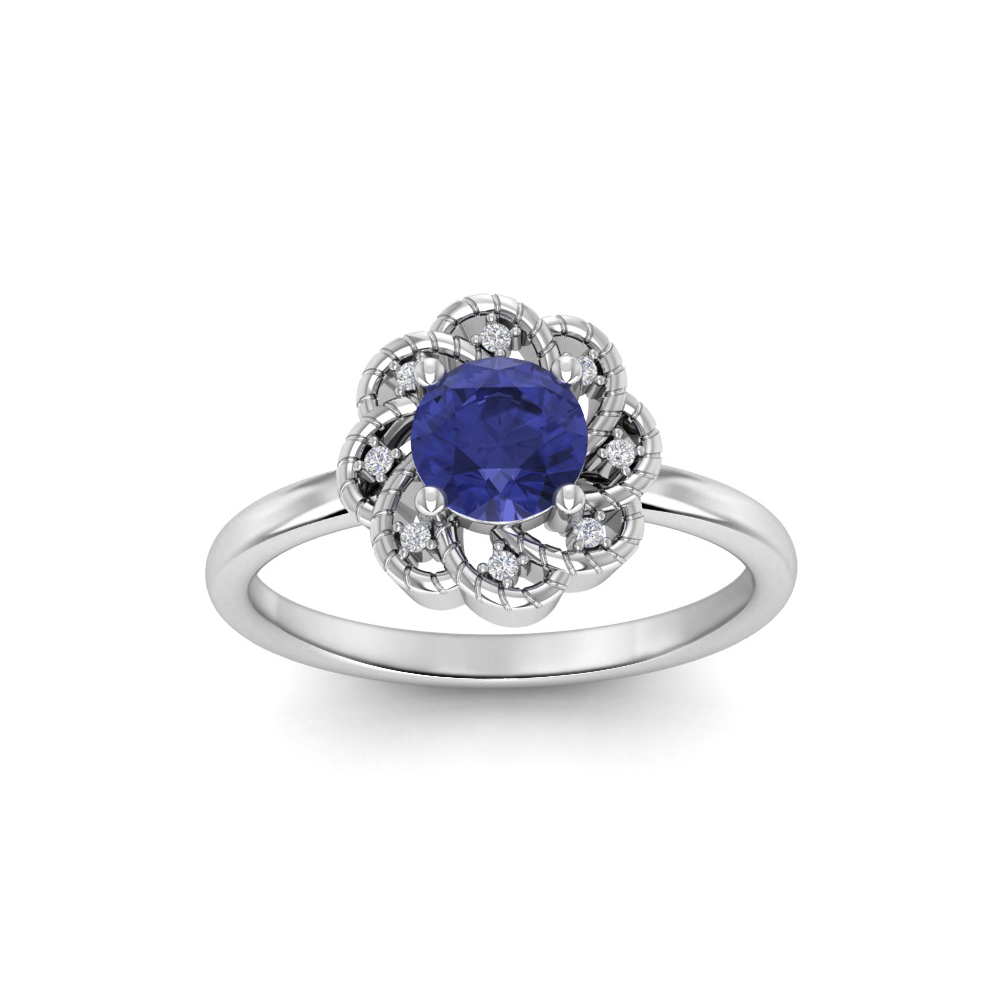 Tanzanite on sale halo ring