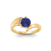 1 Ct Round Birthstone & Diamond Bypass Ring