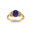 1.50 Ct Oval Birthstone & Diamond Antique Ring