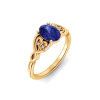 1.50 Ct Oval Birthstone & Diamond Antique Ring