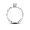 1 Ct Elongated Cushion Lab Diamond & .16 Ctw Diamond Whisper Pavé Engagement Ring