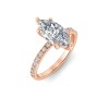 1.66 Ctw Marquise Diamond Whisper Pavé Engagement Ring