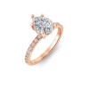 1.66 Ctw Pear CZ Whisper Pavé Engagement Ring