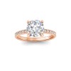 1 Ct Round Moissanite & .16 Ctw Diamond Whisper Pavé Engagement Ring