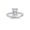 2.16 Ctw Radiant Diamond Whisper Pavé Engagement Ring