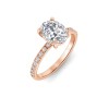 1 Ct Oval Lab Diamond & .16 Ctw Diamond Whisper Pavé Engagement Ring