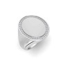 CZ Signet Ring with Dainty Frame