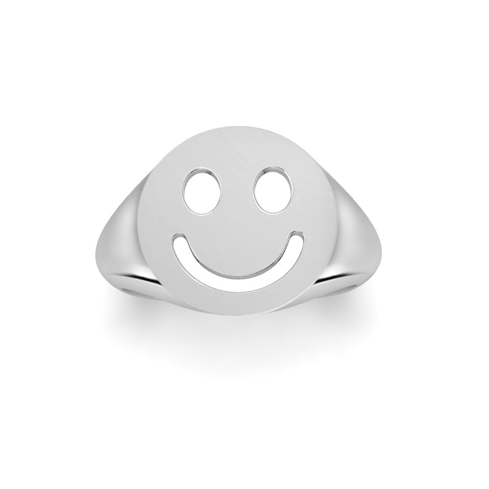 Happy Face Signet Ring