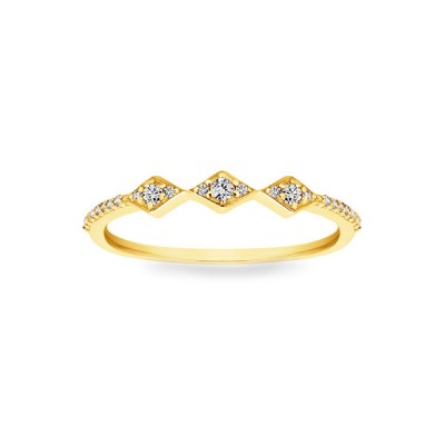 Diamond Aztec Stackable Ring