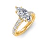 3 Ct Marquise Moissanite & 0.98 Ctw Lab Diamond Lux Gala Hidden Halo Engagement Ring