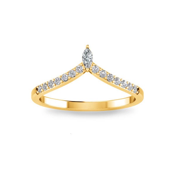 Marquise Diamond Nesting Chevron Ring