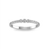 Moissanite Milgrain Bezel Three Stone Ring