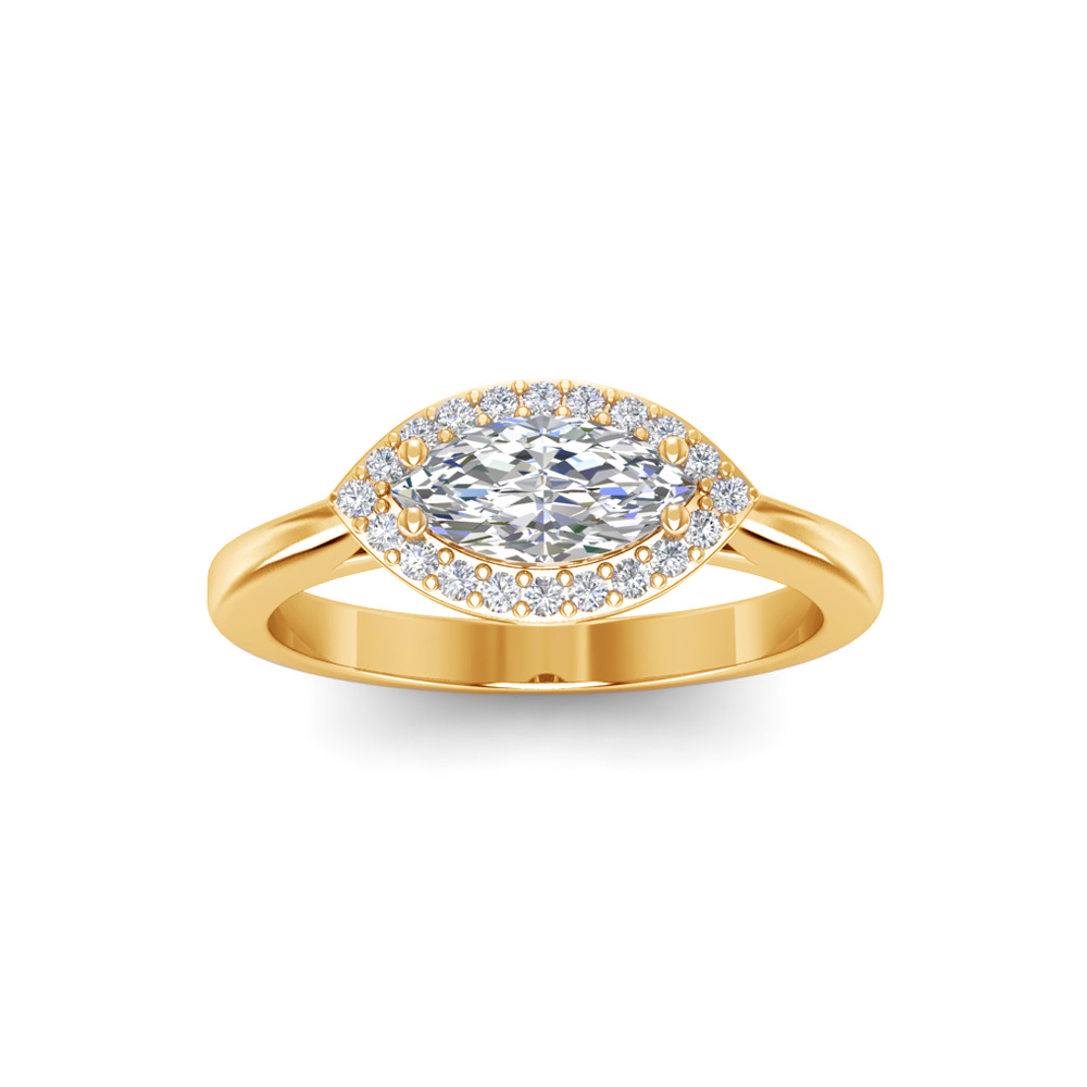 62 Ctw Marquise Diamond East West Halo Engagement Ring