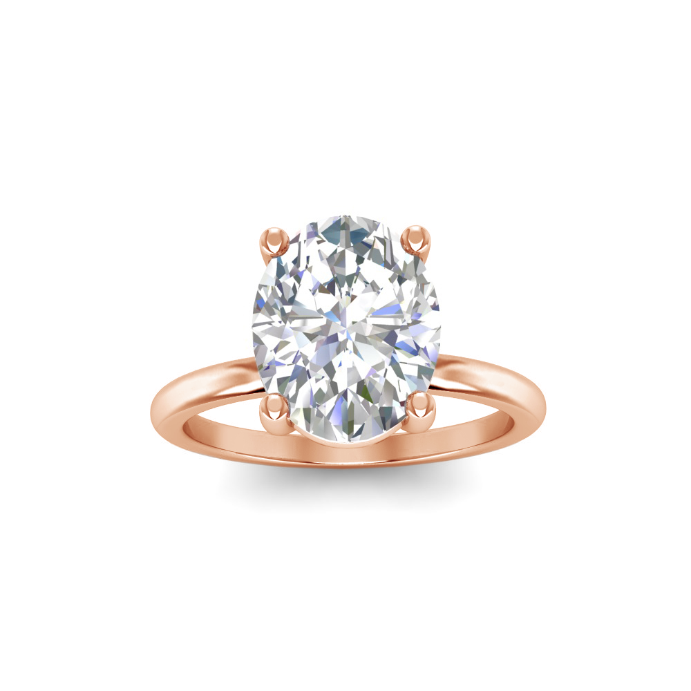 3 Ct Oval Moissanite Solitaire Ring