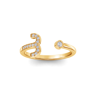 Pavé Zodiac Open Ring - Aries