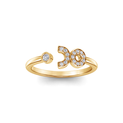 Pavé Zodiac Open Ring - Taurus