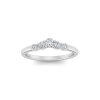 Diamond Petite Prong Set Curved Band