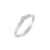 Diamond Petite Prong Set Curved Band