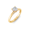 1.5 Ct Cushion Lab Diamond & .06 Ctw Diamond Secret Halo Solitaire Ring