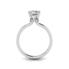 2.5 Ct Cushion Lab Diamond & .06 Ctw Diamond Secret Halo Solitaire Ring