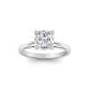 2 Ct Cushion Lab Diamond & .06 Ctw Diamond Secret Halo Solitaire Ring