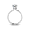 2.06 Ct Cushion CZ Secret Halo Solitaire Ring