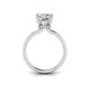 4 Ct Cushion Lab Diamond & .10 Ctw Diamond Secret Halo Solitaire Ring