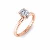 1 Ct Elongated Cushion Lab Diamond & .06 Ctw Diamond Secret Halo Solitaire Ring