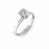 1 Ct Elongated Cushion Lab Diamond & .06 Ctw Diamond Secret Halo Solitaire Ring