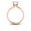 2.06 Ctw Elongated Cushion Diamond Whisper Secret Halo Solitaire Ring