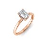 1.06 Ctw Radiant Diamond Whisper Secret Halo Solitaire Ring