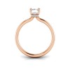 1.06 Ctw Radiant Diamond Whisper Secret Halo Solitaire Ring