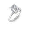 2.56 Ct Emerald CZ Secret Halo Solitaire Ring