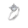 1.06 Ctw Princess Diamond Whisper Secret Halo Solitaire Ring