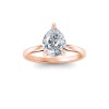 2 Ct Pear Moissanite & .06 Ctw Diamond Secret Halo Solitaire Ring