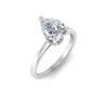 1 Ct Pear Lab Diamond & .06 Ctw Diamond Secret Halo Solitaire Ring