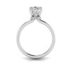 1 Ct Pear Lab Diamond & .06 Ctw Diamond Secret Halo Solitaire Ring