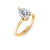 1.06 Ctw Pear Diamond Whisper Secret Halo Solitaire Ring