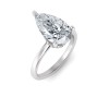 5 Ct Pear Lab Diamond & .10 Ctw Diamond Secret Halo Solitaire Ring