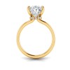 4 Ct Pear Lab Diamond & .10 Ctw Diamond Secret Halo Solitaire Ring