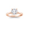 1.35 Ctw Round CZ Secret Halo Solitaire Ring