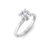 1.35 Ctw Round CZ Secret Halo Solitaire Ring