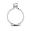 1.35 Ctw Round CZ Secret Halo Solitaire Ring