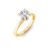 1.35 Ctw Round CZ Secret Halo Solitaire Ring