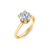 1.5 Ct Round Lab Diamond & .06 Ctw Diamond Secret Halo Solitaire Ring