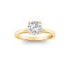 1.06 Ctw Round Diamond Whisper Secret Halo Solitaire Ring